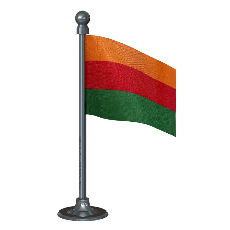 Sikkim Krantikari Morcha Car Dashboard Flag of 2in x 3in With A Steel or Plastic Base