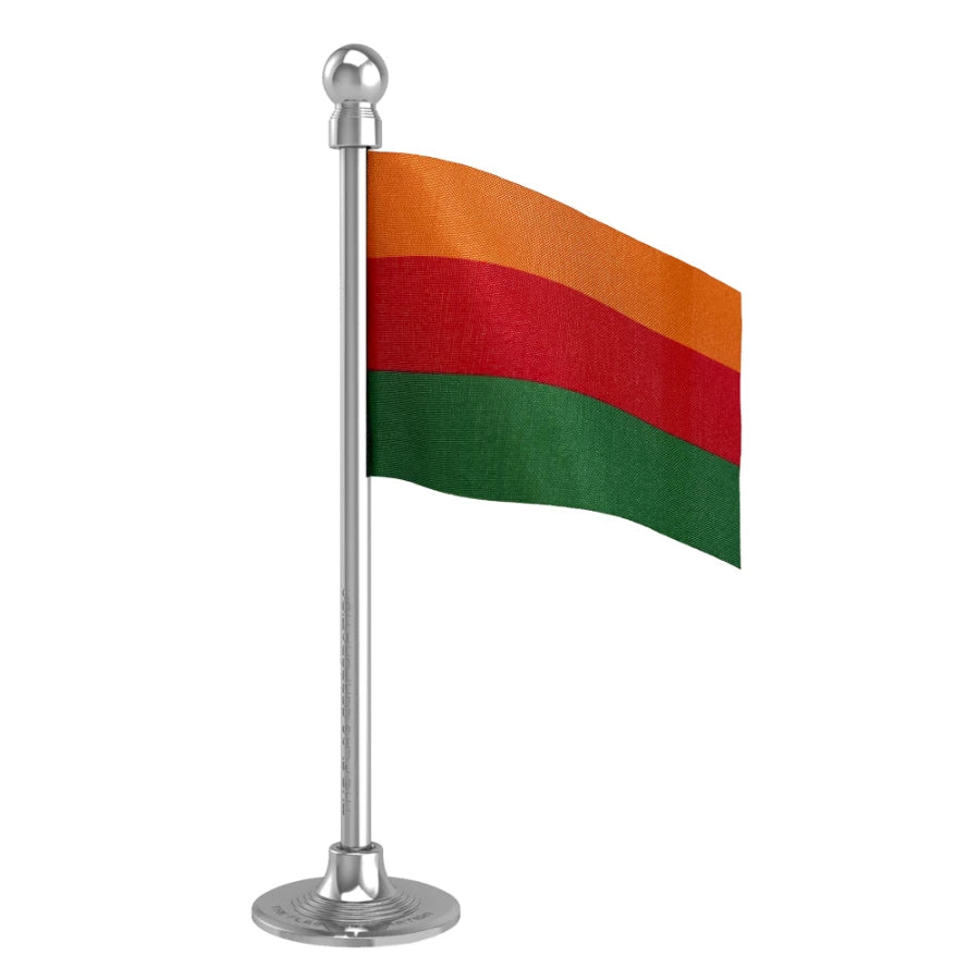 Sikkim Krantikari Morcha Car Dashboard Flag of 2in x 3in With A Steel or Plastic Base