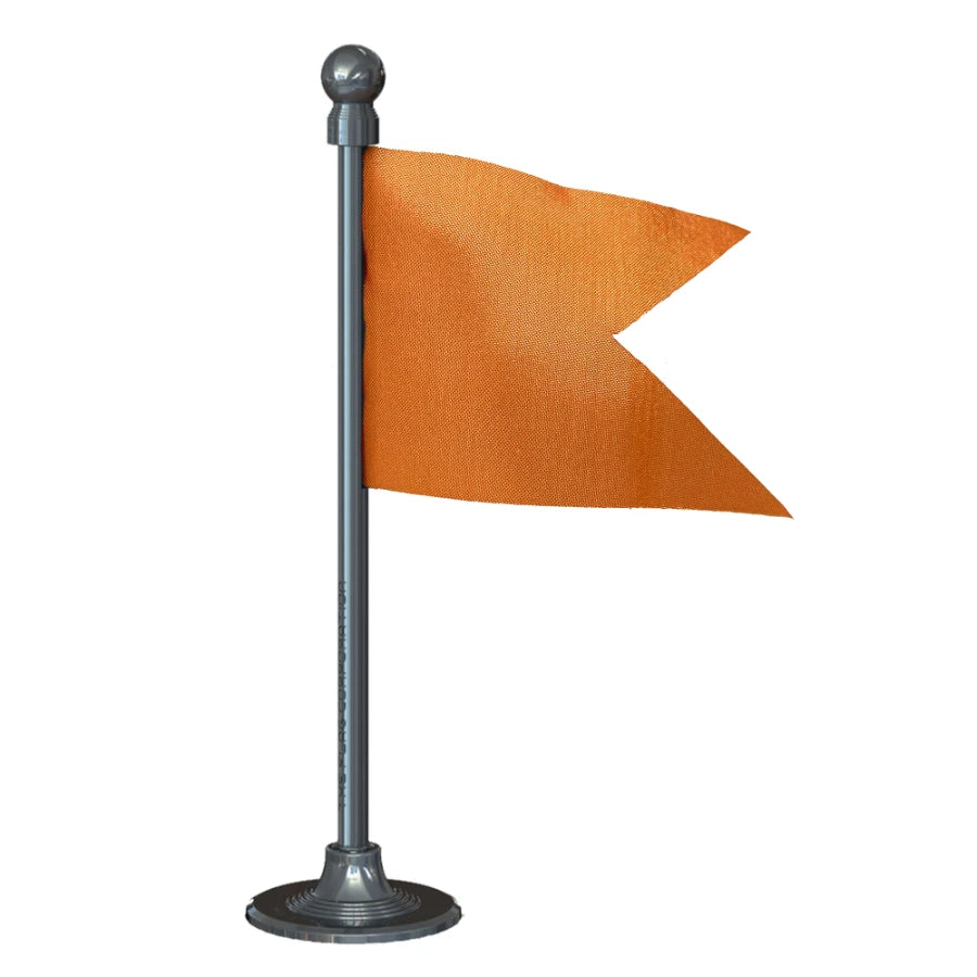 Shiv Sena Party Car Dashboard Flag of 2in x 3in With A Steel or Plastic Base