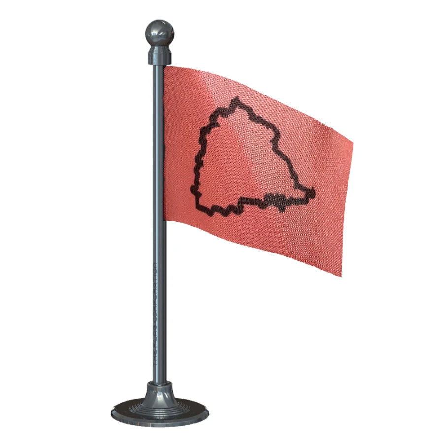 TRS Telangana Rashtra Samithi Car Dashboard Flag of 2in x 3in With A Steel or Plastic Base