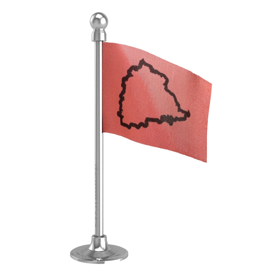TRS Telangana Rashtra Samithi Car Dashboard Flag of 2in x 3in With A Steel or Plastic Base