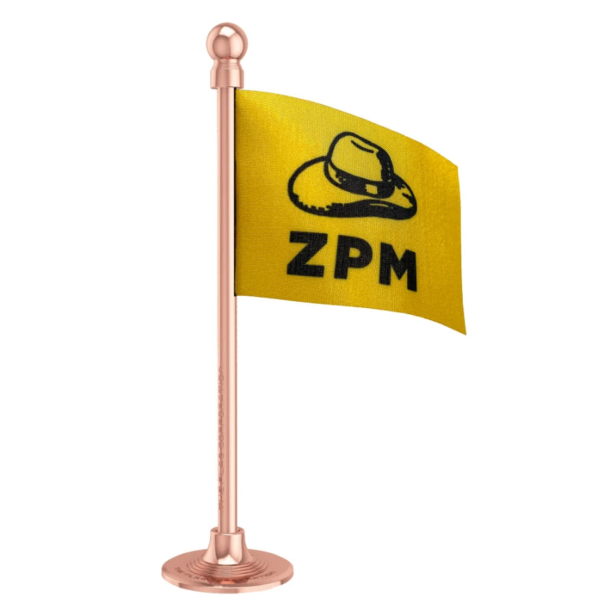 Zoram Nationalist Party (ZPM)  Car Dashboard Flag of 2in x 3in With A Steel or Plastic Base