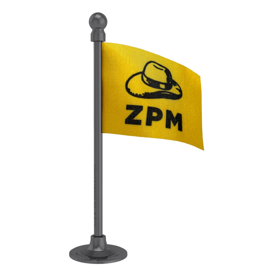 Zoram Nationalist Party (ZPM)  Car Dashboard Flag of 2in x 3in With A Steel or Plastic Base