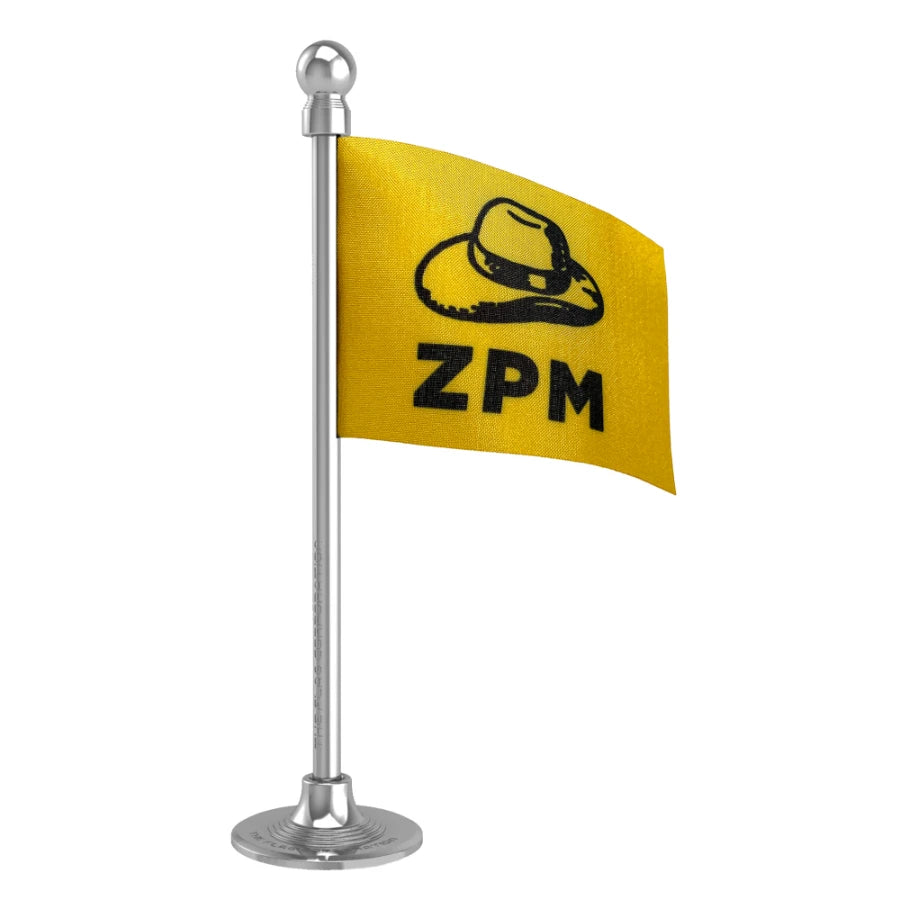Zoram Nationalist Party (ZPM)  Car Dashboard Flag of 2in x 3in With A Steel or Plastic Base