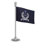CISF Central Industrial Security Force Police Car Dashboard Flag of 2in x 3in With A Steel or Plastic Base