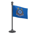 CRPF Central Reserve Police Force Car Dashboard Flag of 2in x 3in With A Steel or Plastic Base