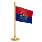 Jammu and Kashmir Police Car Dashboard Flag of 2in x 3in With A Steel or Plastic Base