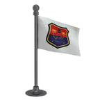 Lakshadweep Police Car Dashboard Flag of 2in x 3in With A Steel or Plastic Base