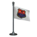 Lakshadweep Police Car Dashboard Flag of 2in x 3in With A Steel or Plastic Base