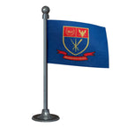 Meghalaya Police Car Dashboard Flag of 2in x 3in With A Steel or Plastic Base