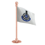 Madhya Pradesh Police Car Dashboard Flag of 2in x 3in With A Steel or Plastic Base