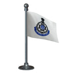 Madhya Pradesh Police Car Dashboard Flag of 2in x 3in With A Steel or Plastic Base
