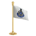 Madhya Pradesh Police Car Dashboard Flag of 2in x 3in With A Steel or Plastic Base