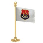 Punjab Police Car Dashboard Flag of 2in x 3in With A Steel or Plastic Base