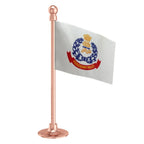 Pondicherry or Puducherry Police Car Dashboard Flag of 2in x 3in With A Steel or Plastic Base