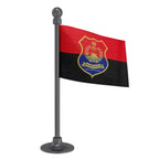 Tripura Police Car Dashboard Flag of 2in x 3in With A Steel or Plastic Base