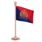 Uttar Pradesh Police Car Dashboard Flag of 2in x 3in With A Steel or Plastic Base
