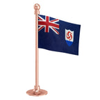 Anguilla Car Dashboard Flag of 2in x 3in With A Steel or Plastic Base
