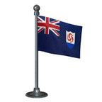 Anguilla Car Dashboard Flag of 2in x 3in With A Steel or Plastic Base