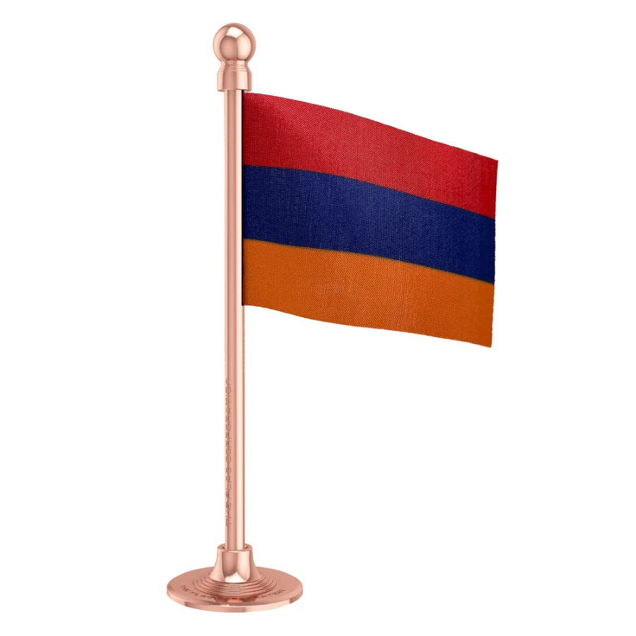 Armenia Car Dashboard Flag of 2in x 3in With A Steel or Plastic Base