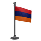 Armenia Car Dashboard Flag of 2in x 3in With A Steel or Plastic Base