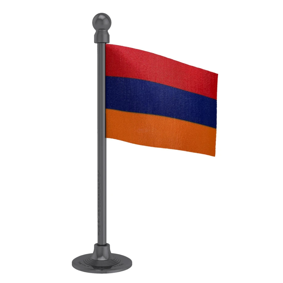 Armenia Car Dashboard Flag of 2in x 3in With A Steel or Plastic Base