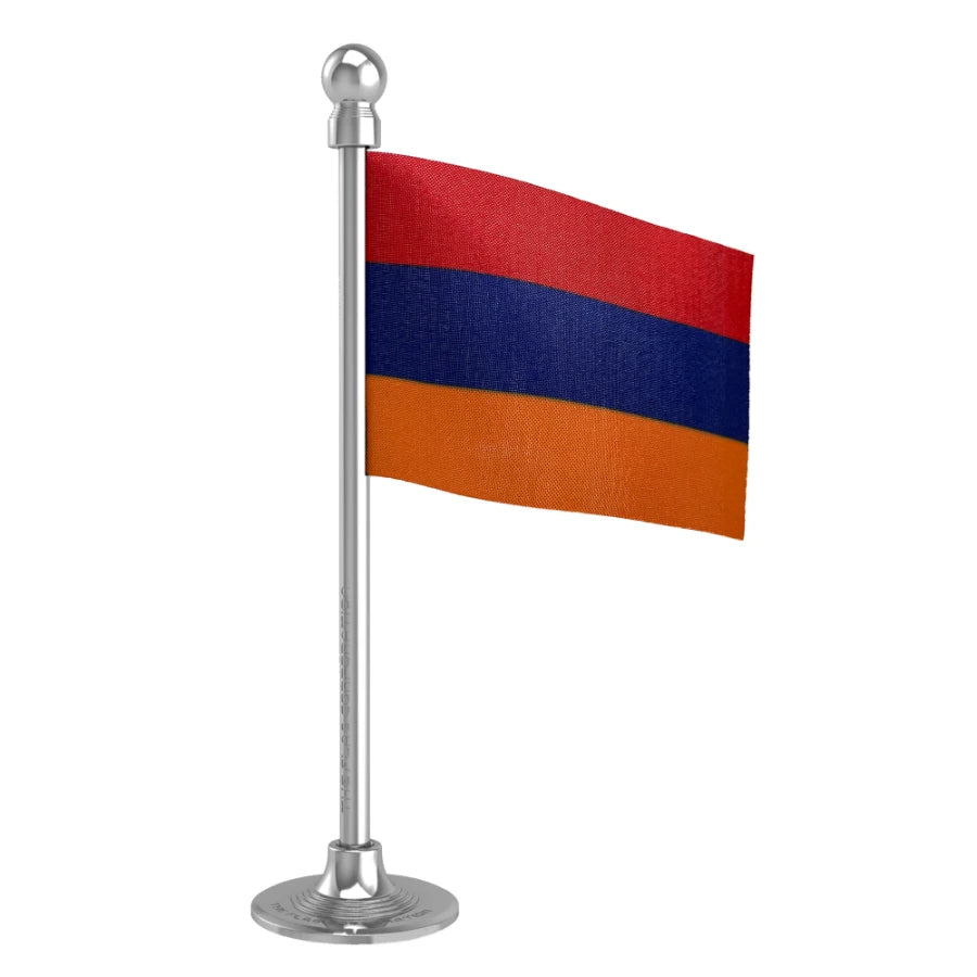 Armenia Car Dashboard Flag of 2in x 3in With A Steel or Plastic Base
