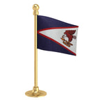 American Samoa Car Dashboard Flag of 2in x 3in With A Steel or Plastic Base