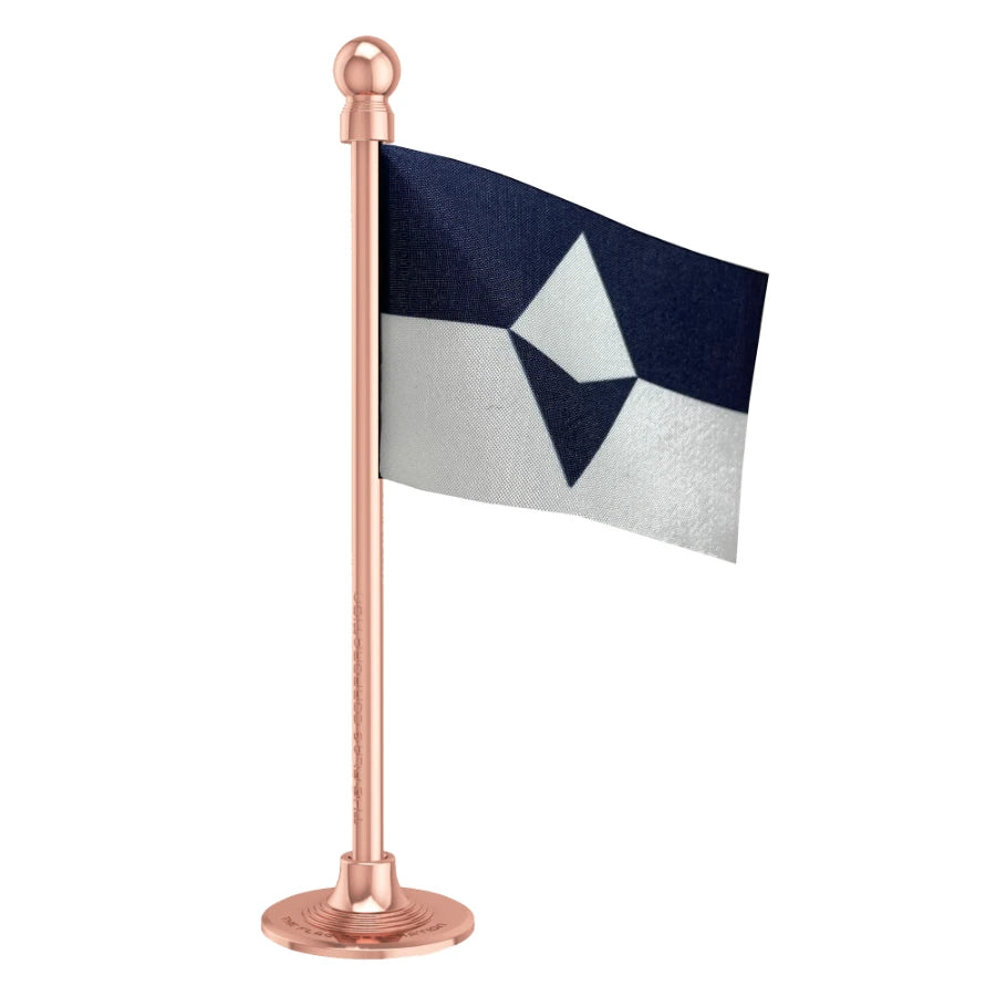 Antarctica Car Dashboard Flag of 2in x 3in With A Steel or Plastic Base