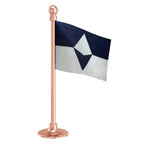 Antarctica Car Dashboard Flag of 2in x 3in With A Steel or Plastic Base
