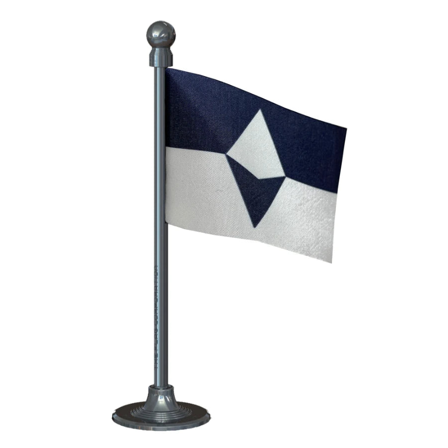 Antarctica Car Dashboard Flag of 2in x 3in With A Steel or Plastic Base