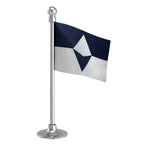 Antarctica Car Dashboard Flag of 2in x 3in With A Steel or Plastic Base