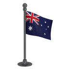 Australia Car Dashboard Flag of 2in x 3in With A Steel or Plastic Base