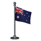 Australia Car Dashboard Flag of 2in x 3in With A Steel or Plastic Base