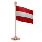 Austria Car Dashboard Flag of 2in x 3in With A Steel or Plastic Base