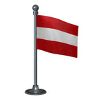 Austria Car Dashboard Flag of 2in x 3in With A Steel or Plastic Base