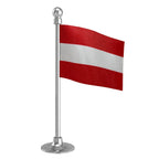Austria Car Dashboard Flag of 2in x 3in With A Steel or Plastic Base