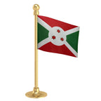 Burundi Car Dashboard Flag of 2in x 3in With A Steel or Plastic Base