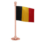 Belgium Car Dashboard Flag of 2in x 3in With A Steel or Plastic Base
