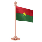 Burkina Faso Car Dashboard Flag of 2in x 3in With A Steel or Plastic Base