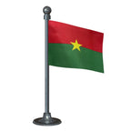 Burkina Faso Car Dashboard Flag of 2in x 3in With A Steel or Plastic Base