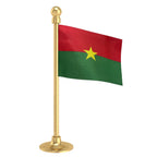Burkina Faso Car Dashboard Flag of 2in x 3in With A Steel or Plastic Base
