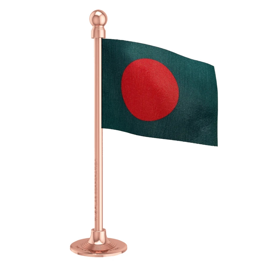 Bangladesh Car Dashboard Flag of 2in x 3in With A Steel or Plastic Base