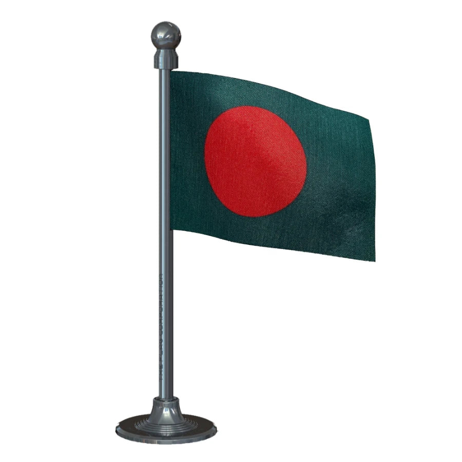Bangladesh Car Dashboard Flag of 2in x 3in With A Steel or Plastic Base