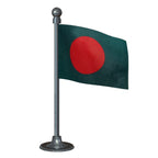 Bangladesh Car Dashboard Flag of 2in x 3in With A Steel or Plastic Base