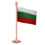 Bulgaria Car Dashboard Flag of 2in x 3in With A Steel or Plastic Base