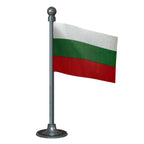 Bulgaria Car Dashboard Flag of 2in x 3in With A Steel or Plastic Base
