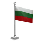 Bulgaria Car Dashboard Flag of 2in x 3in With A Steel or Plastic Base