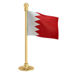 Bahrain Car Dashboard Flag of 2in x 3in With A Steel or Plastic Base