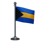 Bahamas Car Dashboard Flag of 2in x 3in With A Steel or Plastic Base